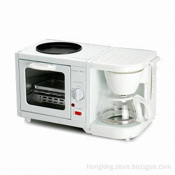 3-in-1 Breakfast Maker with Oven Toaster, Coffee Maker and Griddle